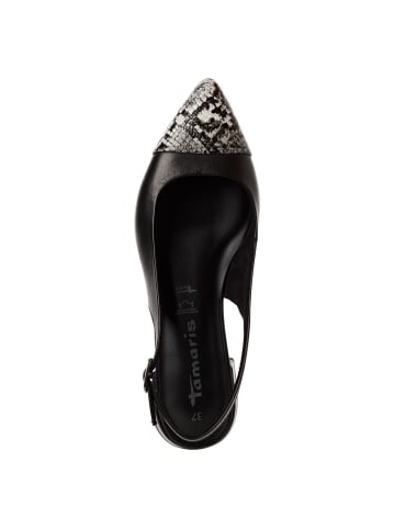 Tamaris Slingpumps in BLACK STRUCT.