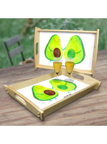 Mr. & Mrs. Panda tablett für bett Avocado Pärchen ohne Spruch in Weiß