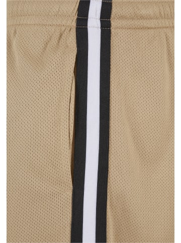 Urban Classics Mesh Shorts in unionbeige/black/white