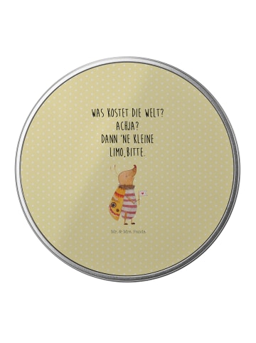 Mr. & Mrs. Panda Kaffeedose Nachtfalter Fähnchen mit Spruch in Gelb Pastell