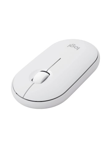 Logitech 3 Tasten Maus Bluetooth M350s Maus mit integriertem Scrollrad in Weiß