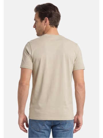 Redmond T-Shirt Basic in Weiß / beige