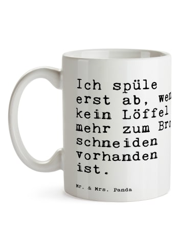 Mr. & Mrs. Panda Teetasse Ich spüle erst ab,... mit Spruch in Weiß