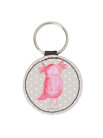 Mr. & Mrs. Panda Anhänger Axolotl Glücklich ohne Spruch in Grau Pastell