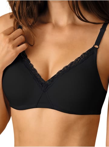 Nur Die  Bügelloser BH Soft Cup mit Spitze in Schwarz