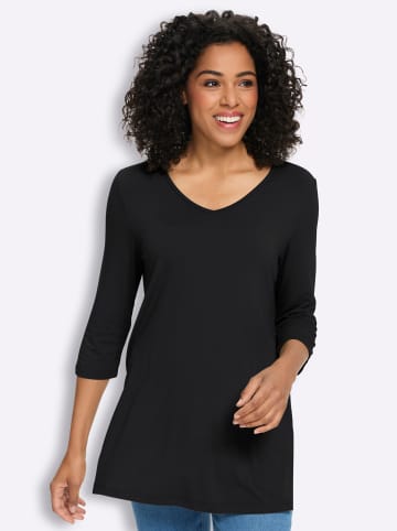 Sieh an! Longshirt in schwarz