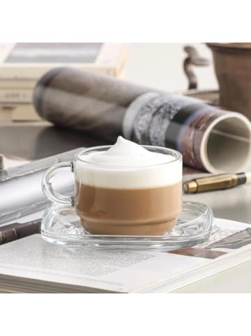 COFI 1453 LAV Cozy Unterteller, 6-teilig - quadratisch & elegant in Transparent