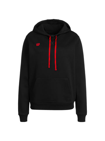 Wilson Hoodie Fundamentals in schwarz / rot