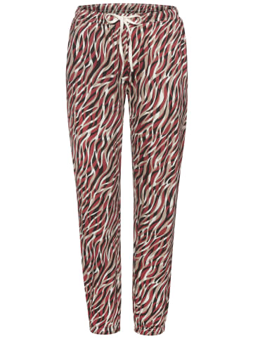 VIVANCE DREAMS Pyjamahose in rot-schwarz-gemustert