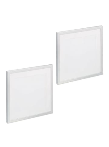 2 x Bilderrahmen in Silber - 38,5 x 38,5 cm