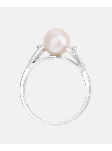 Diamant L'éternel Ring aus 375 Weißgold mit 0.03 Karat Diamant mit Perle