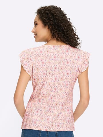 Heine Druck-Shirt in champagner-flieder-bedruckt