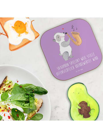 Mr. & Mrs. Panda Untersetzer für Gläser Saxophon Leidenschaft mi... in Lavendeltraum