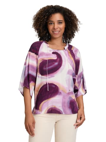 CARTOON Casual-Bluse mit Muster in Weiß/Violett