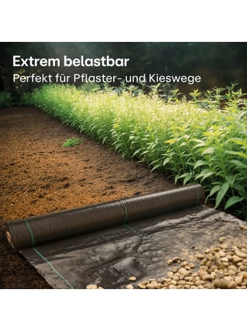 Praknu Bändchengewebe 100g/m² 50m² - 24 Erdanker UV-Stabil Wasserdurchlässig