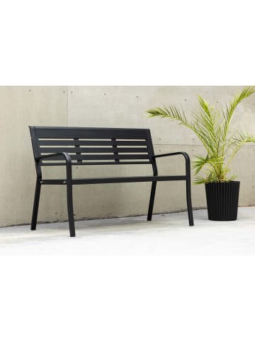 ebuy24 Gartenbank Elvas Schwarz 125 x 60 cm