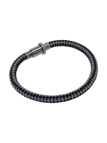 JOOP! Armband Edelstahl, IP gun, Nylon in Schwarz