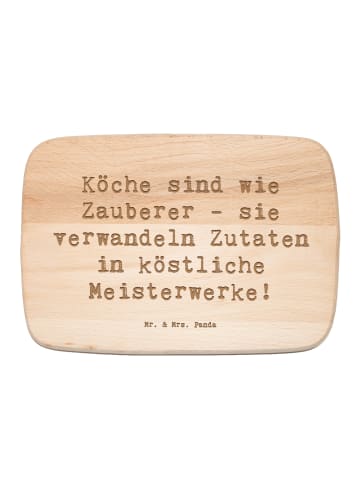 Mr. & Mrs. Panda Servierbrett Spruch Koch Zauber mit Spruch in Transparent