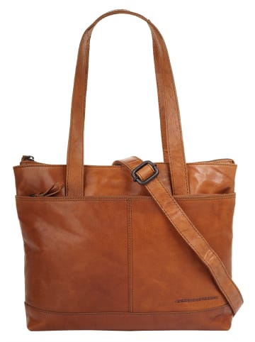 SPIKES & SPARROW Shopper in cognac