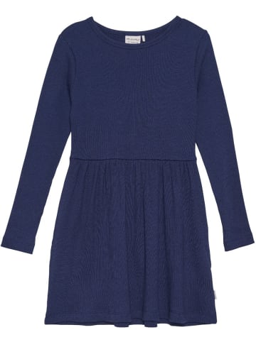 Minymo Kinder-Midikleid "Dress LS Rib-Girl" in Blau