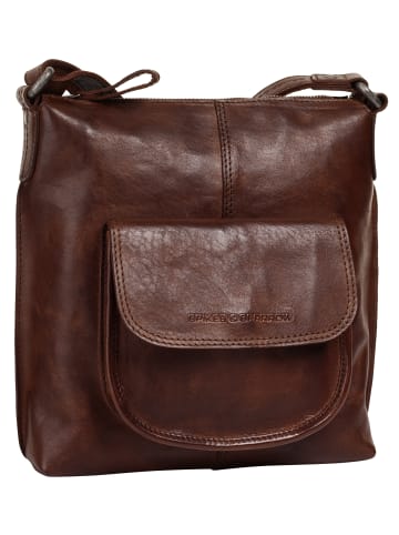 SPIKES & SPARROW Umhängetasche CROSS BODY echt Leder in cognac