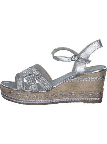 Marco Tozzi Plateau-Sandaletten in Silver Comb