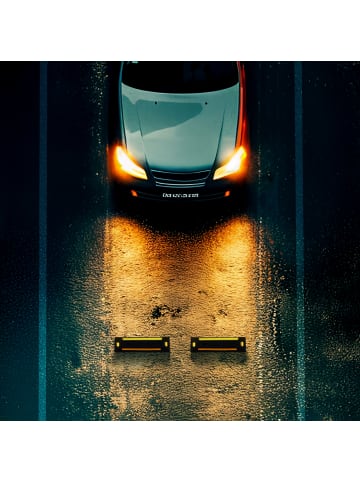 relaxdays 2 x Radstopper in Schwarz/ Gelb - (B)53 x (H)8,5 x (T)14,5 cm