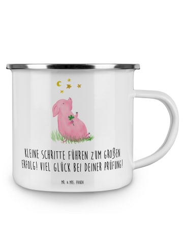 Mr. & Mrs. Panda Kaffeepott Prüfungen bestehen mit Spruch in Weiß