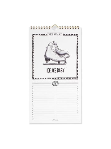 Blond Amsterdam Geburtstagskalender Zeit für Abenteuer in Schwarz - 31 x 17cm