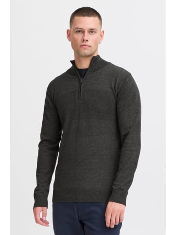 INDICODE Troyer IDErno 35423MM Strickpulli mit Reißverschluss in grau melange
