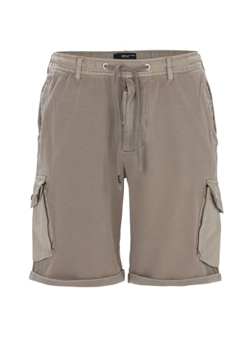 Replay Cargoshorts Garment Dyed Heavy Cotton Jersey in grau