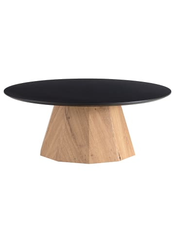 home24 Couchtisch TOMASSIE in Schwarz / Eiche Dekor