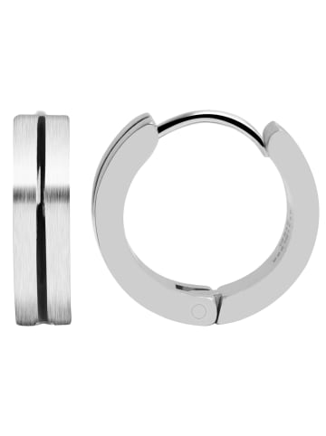 Adeliás Unisex Ohrringe – Klappcreole aus Edelstahl in silber