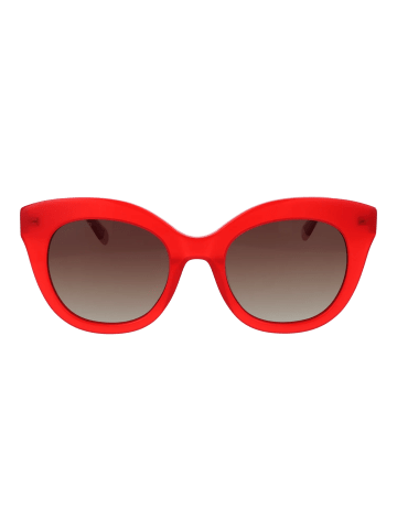 Benetton Frauen Sonnenbrille Katzenauge Rot
