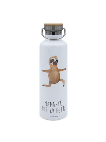 Mr. & Mrs. Panda Trinkgefäß Faultier Yoga mit Spruch in Weiß