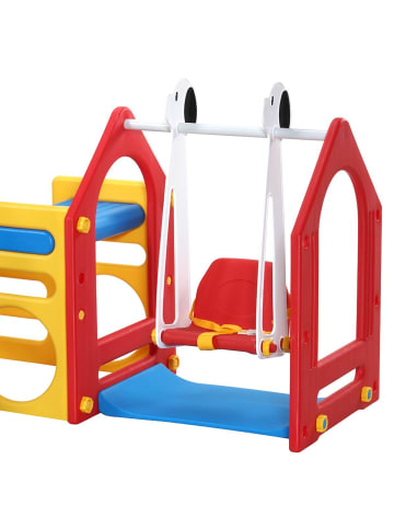 LittleTom 13080 Kinder Spielhaus Rutsche + Schaukel EPR-KS-104 bunt