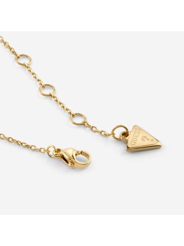 Guess Damen-Armband Blüten Charms Weiß/Goldfarben