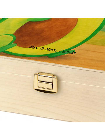 Mr. & Mrs. Panda Teebox Holz Avocado Geburtstag Design ohne Spruch in Weiß