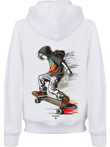 F4NT4STIC Hoodie Skateboarder in weiß