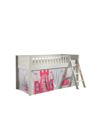 58 aufm Kessel KINDERBETT Karyl 208x114x135 Massivholz Weiß Textilset Princess 1