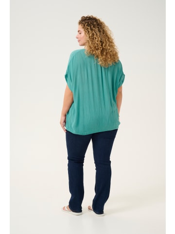 KAFFE curve Kurzarm-Bluse KCami Loose fit in Teal