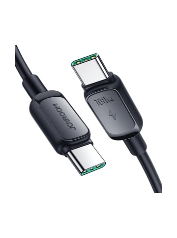 COFI 1453 Datenkabel Multi-Color Series Ladekabel USB-C/USB-C-Kabel 100 W 1,2 m in Schwarz