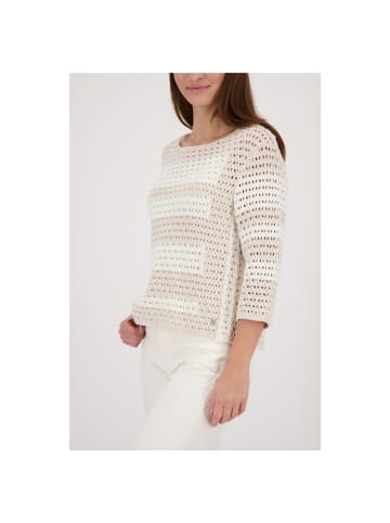 monari Pullover in champagne beige gemustert