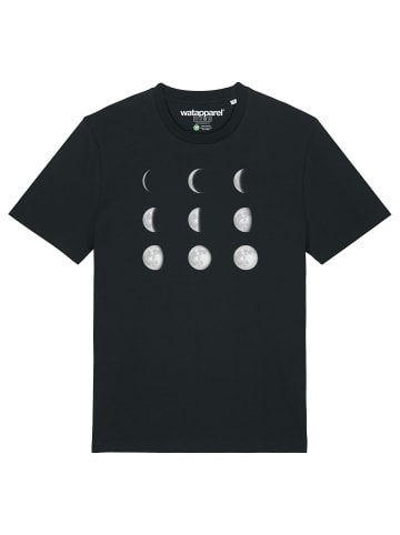wat? Apparel T-Shirt Moonphases in Schwarz