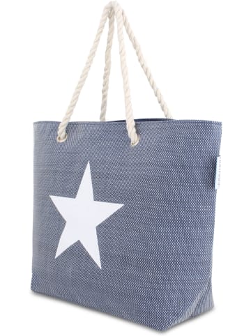 normani Bequeme Sommer-Umhängetasche, Strandtasche in Star Blue