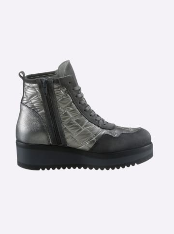 Heine Schnürstiefelette in grau-metallic