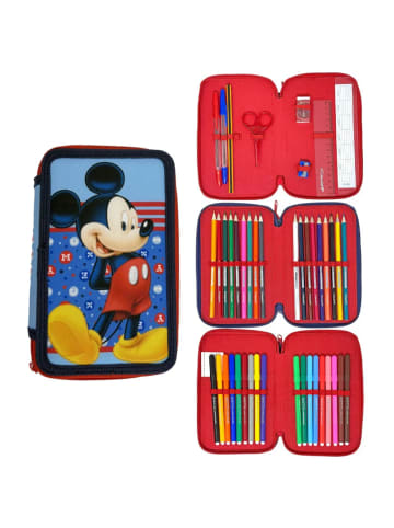 Disney Mickey Mouse Dots 3-fach Federmäppchen gefüllt