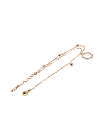 faina Women Chain Link Bracelet With Charms in Rose Gold