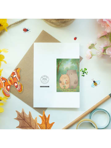 Mr. & Mrs. Panda Grußkarte Bären Liebe Design ohne Spruch in Weiß