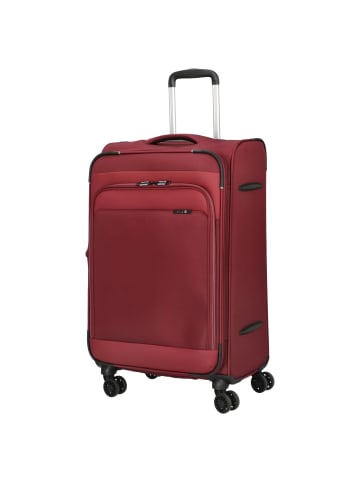 D&N Travel Line 9504 - 4-Rollen-Trolley M 67 cm erw. (dark red) in dark red